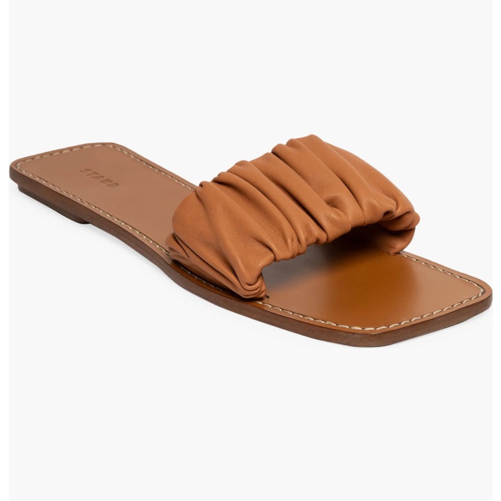 STAUD Nina Ruched Sandals